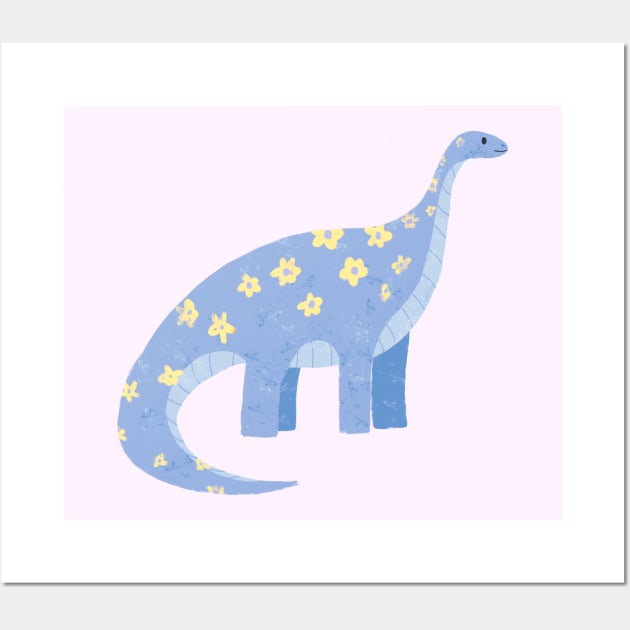 Cute Cartoon Dinosaur Wall Art by SWON Design